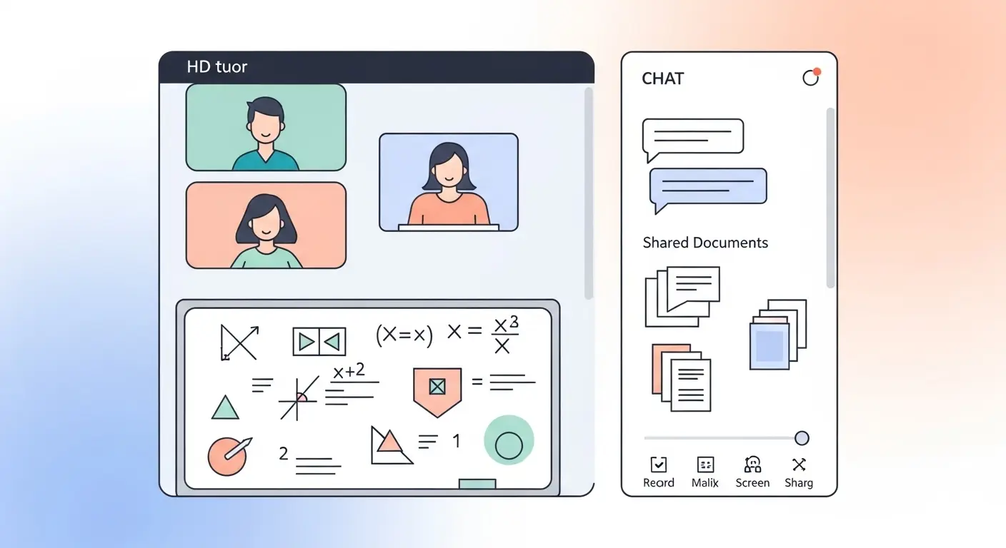 D1 Tutors Online Classroom Interface